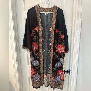 Black Floral Kimono